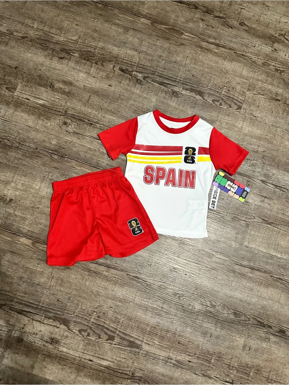 FIFA World Cup 2026 Spain Toddler 2-Piece Soccer Kit Set Size 4T New